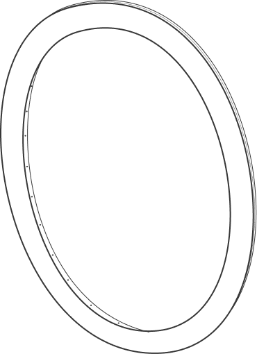 Rear wheel rim